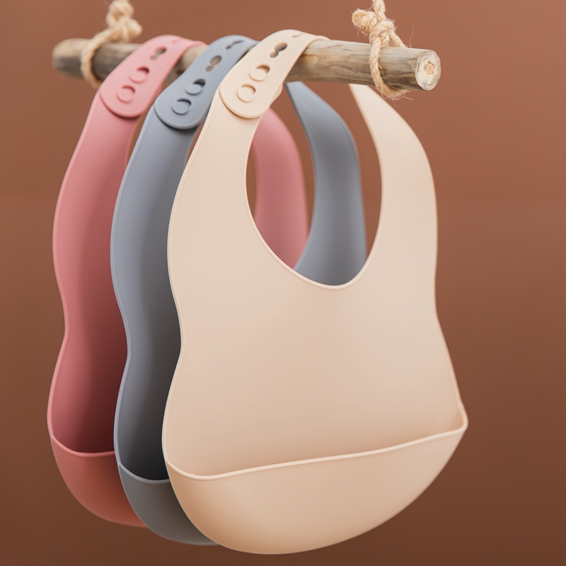 Waterproof Baby Bibs Silicone - 0-3 yıl bebek Bib BPA ücretsiz
