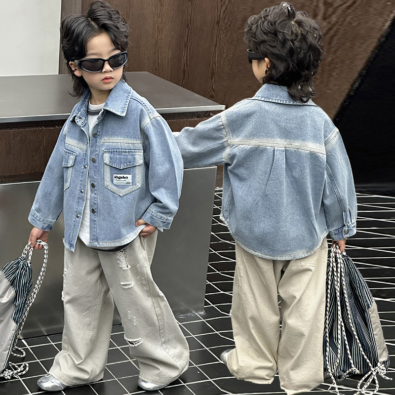 Baby Clothes - İlkbahar Sonbahar Moda Erkek Bebek Denim