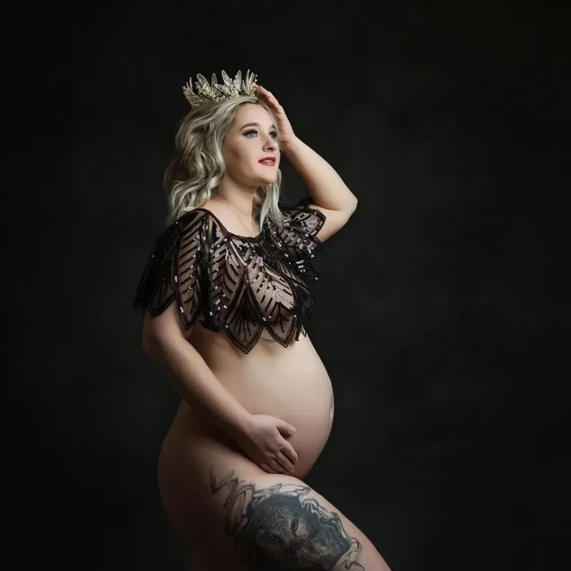 Maternity Wear - Hamile Fotoğrafçılığı Pelerin Payetler Hamile Kadınlar