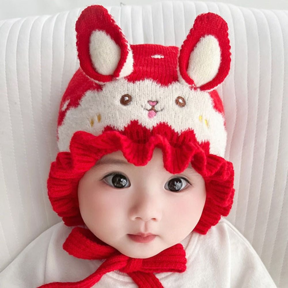 Infant Beanie Hat With Ears - Moda Tavşan Kulak Bebek Örme Şapka