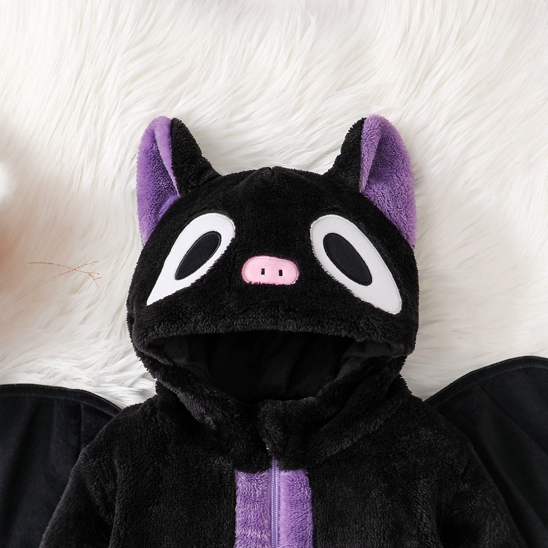 Yenidoğan Bebek Siyah Mor Kedi - Cotton Baby Onesies Zipper incelemesi ve fiyatı