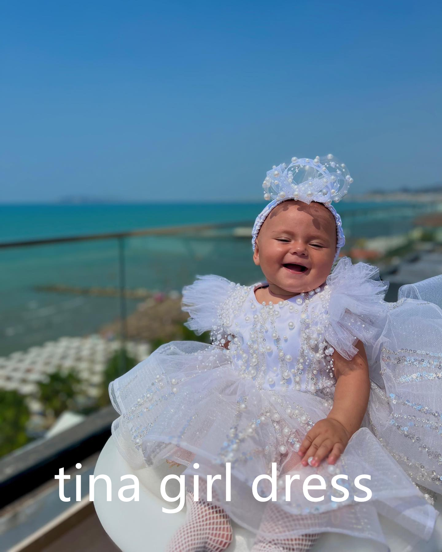 Prenses Beyaz Çiçek Kız Elbise - Toddler Girl Tulle Party Dress incelemesi ve fiyatı