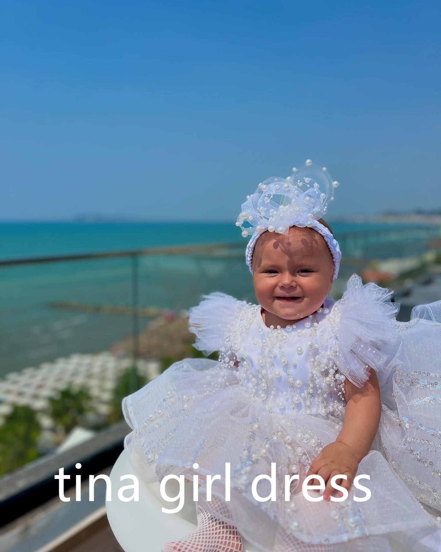 Prenses Beyaz Çiçek Kız Elbise - Toddler Girl Tulle Party Dress incelemesi ve fiyatı