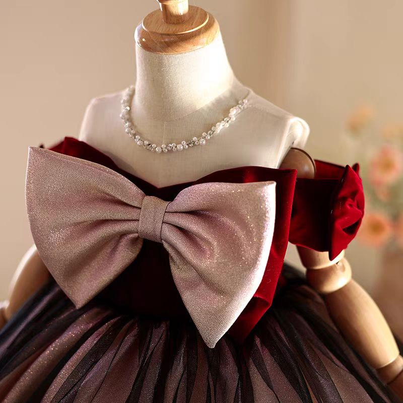 Jill Wish J464 Zarif Bordo Kız - Toddler Girl Tulle Party Dress incelemesi ve fiyatı